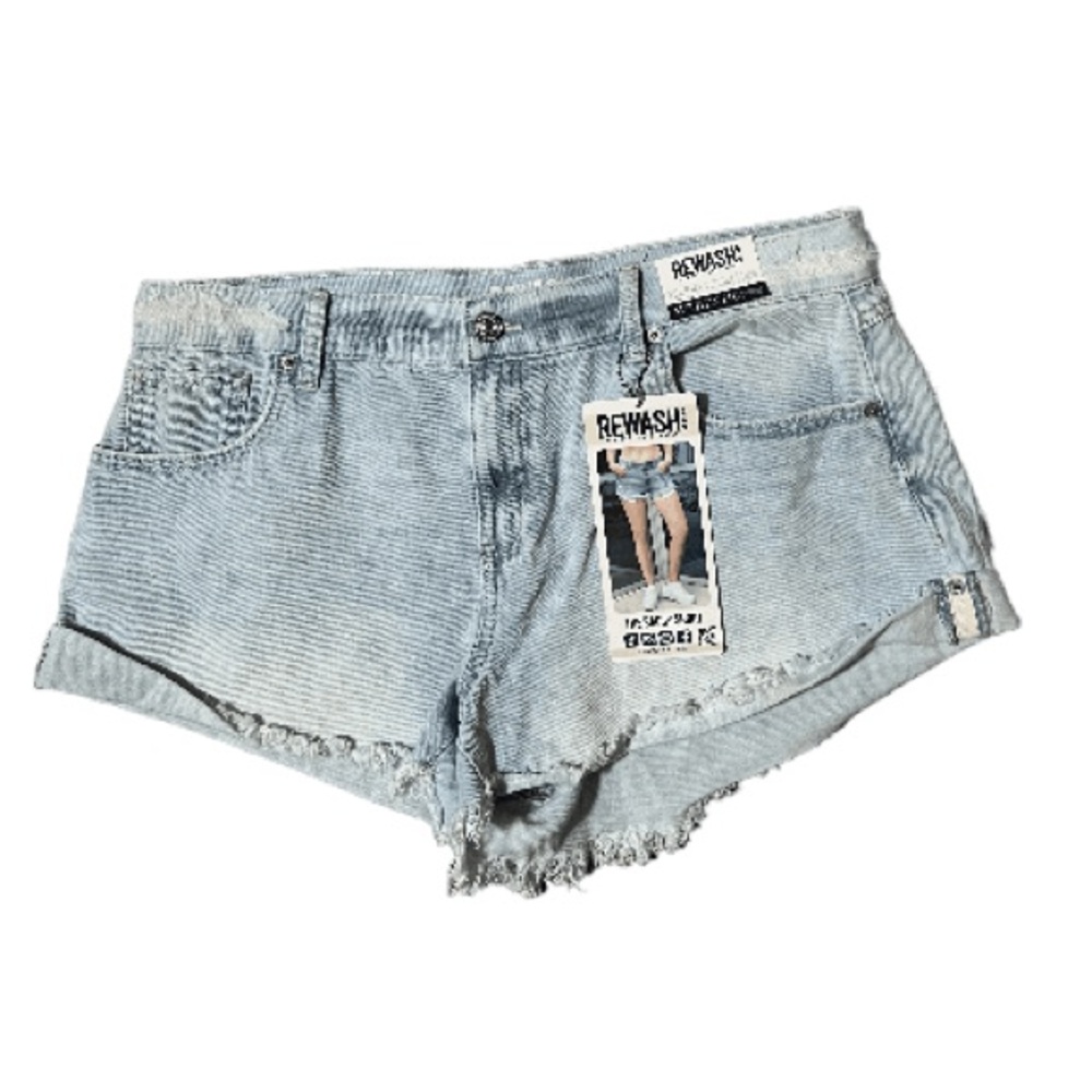 NWT Rewash Authentic Denim The Baggy Short Distressed Shorts Size 30
